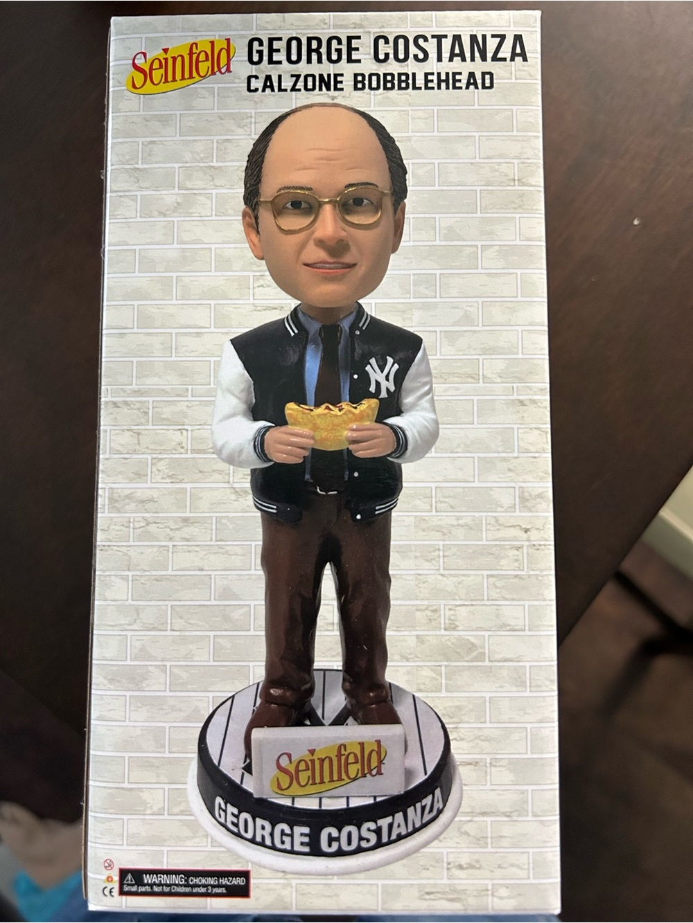 MLB George Costanza Calzone Bobblehead - Black, White & Brown